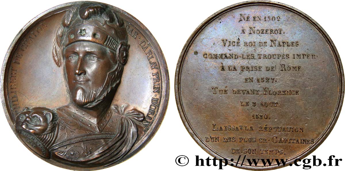 LOUIS-PHILIPPE I Médaille, Philibert de Chalon-Arlay AU/AU