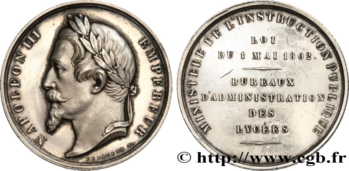 SEGUNDO IMPERIO FRANCES Médaille de la Loi du 1er mai 1802 MBC+