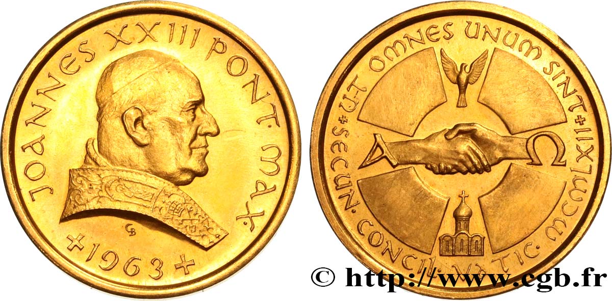 ITALY - PAPAL STATES - JOHN XXIII (Angelo Giuseppe Roncalli) Médaille, IIe concile du Vatican AU