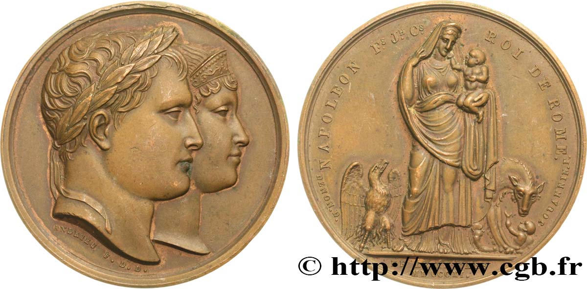 PRIMO IMPERO Médaille pour la naissance du Roi de Rome SPL