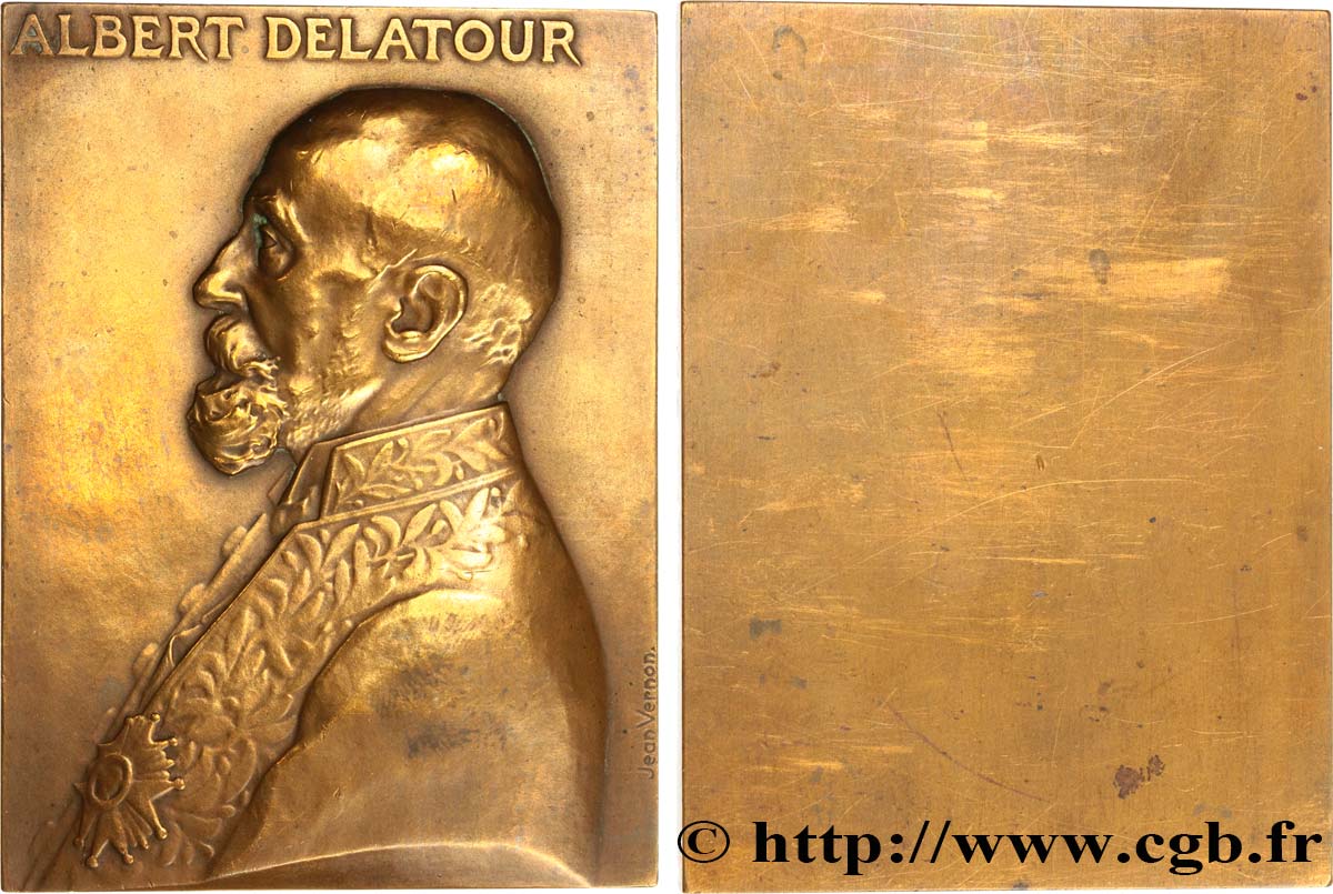 FRENCH THIRD REPUBLIC Plaque, Albert Delatour AU