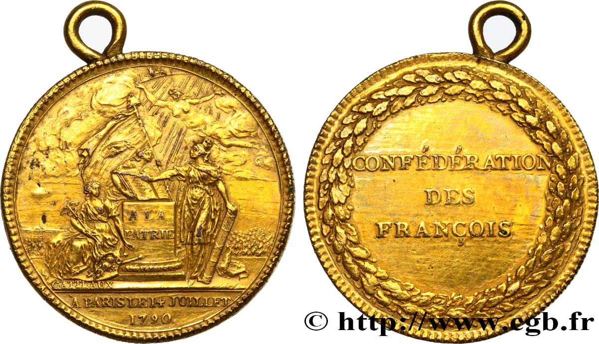 FRENCH CONSTITUTION Médaille, confédération des François SS