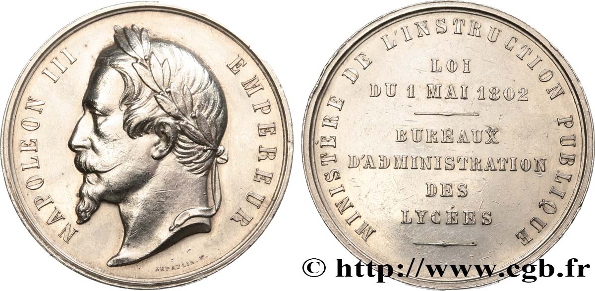 SECOND EMPIRE Médaille, Loi du 1er mai 1802 XF