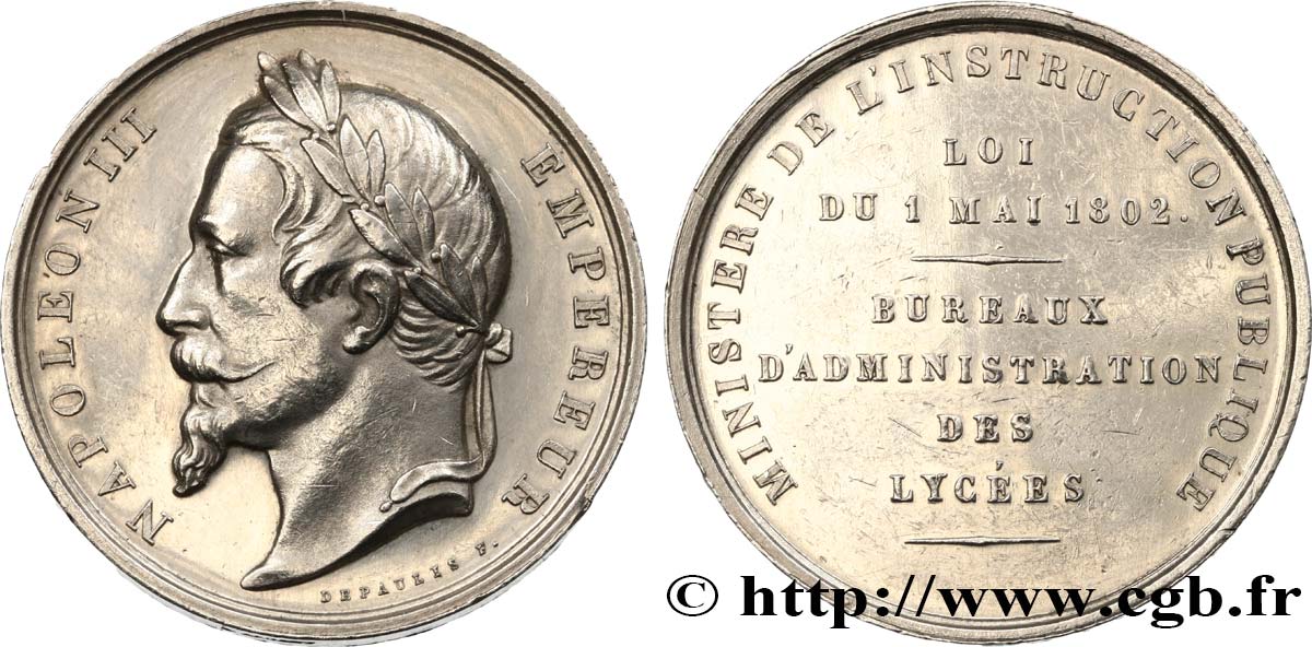 SECOND EMPIRE Médaille, Loi du 1er mai 1802 XF