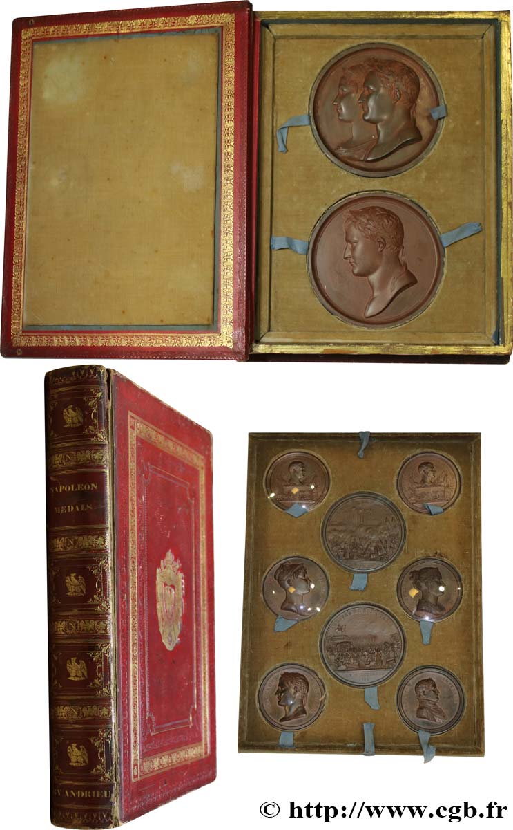 PREMIER EMPIRE / FIRST FRENCH EMPIRE Coffret Révolution et Napoléon Ier contenant des tirages en étain bronzé AU