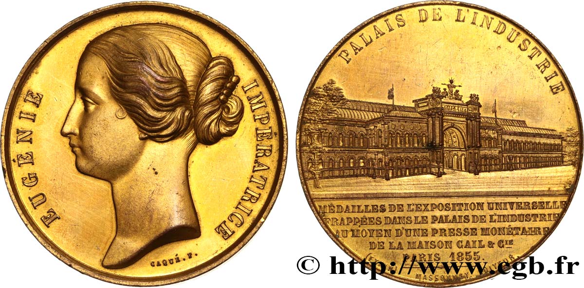 SECOND EMPIRE Médaille d’Eugénie, Palais de l’Industrie AU