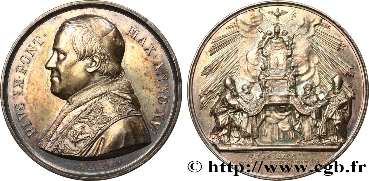 ITALY - PAPAL STATES - PIUS IX (Giovanni Maria Mastai Ferretti) Médaille, Fidei regula AU