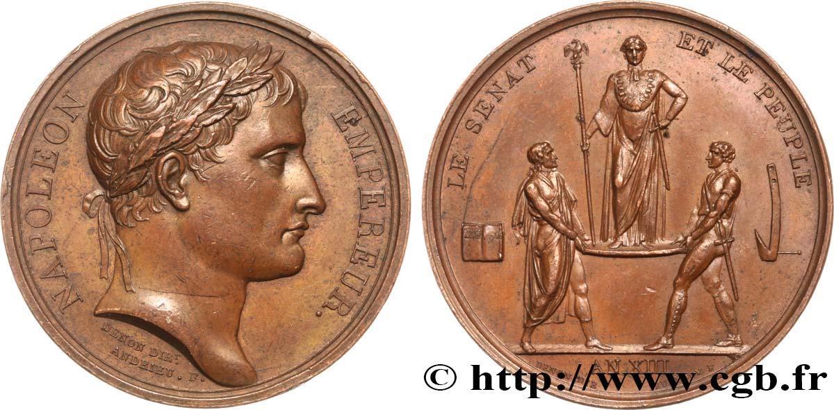 PRIMO IMPERO Médaille du sacre de l empereur q.SPL