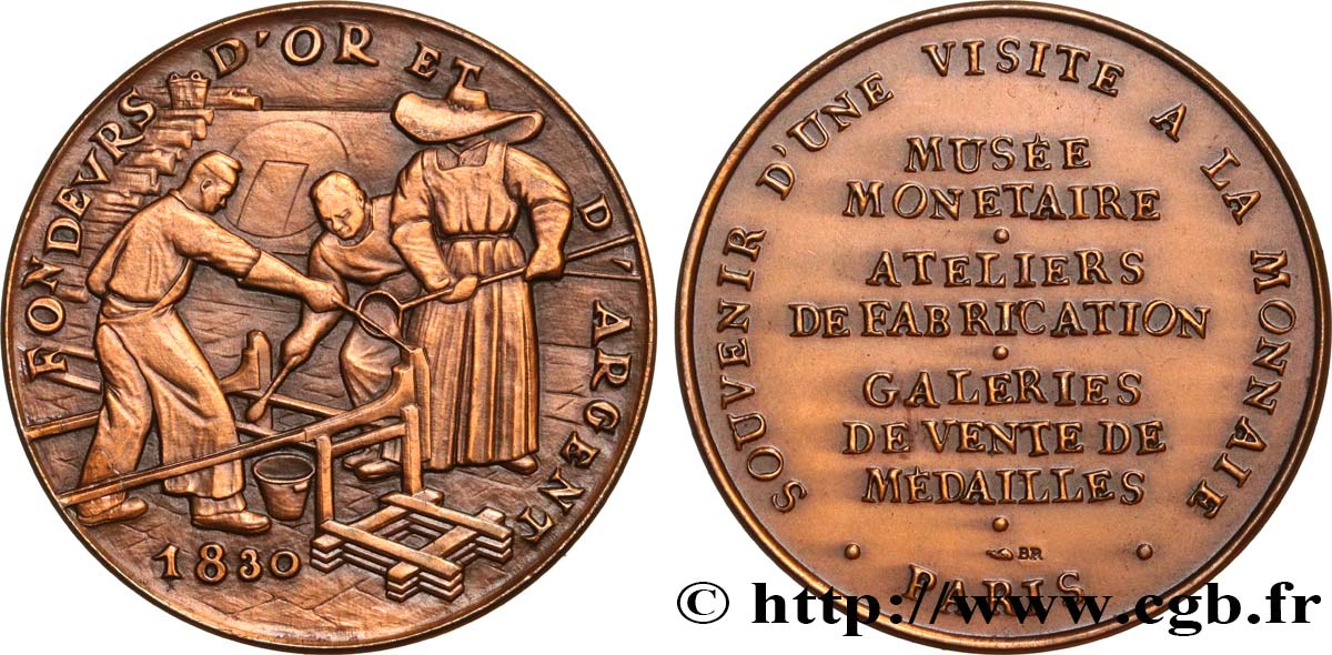 QUINTA REPUBLICA FRANCESA Médaille de souvenir du Musée de la Monnaie MBC+