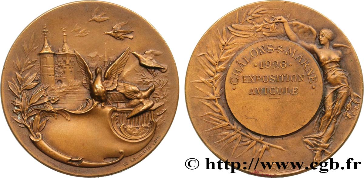 TERZA REPUBBLICA FRANCESE Médaille, exposition avicole q.SPL