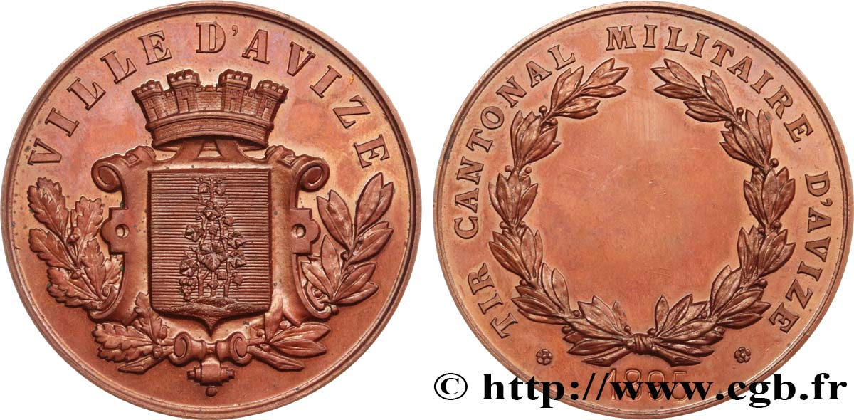 TIR ET ARQUEBUSE Médaille, Tir cantonal militaire EBC