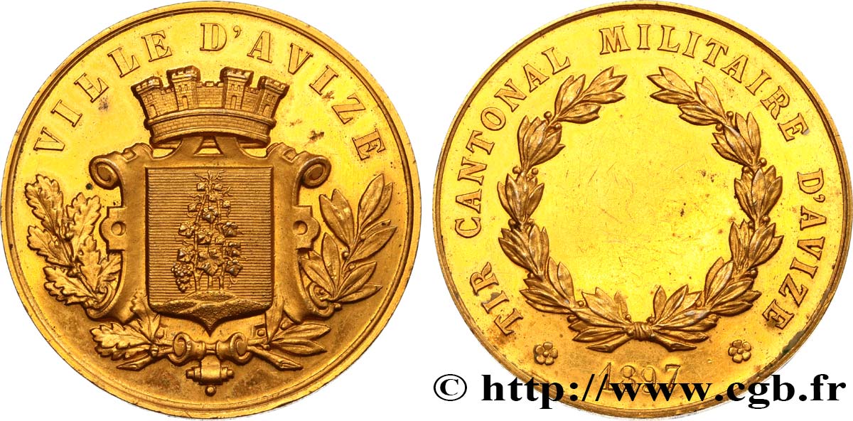 TIR ET ARQUEBUSE Médaille, Tir cantonal militaire VZ