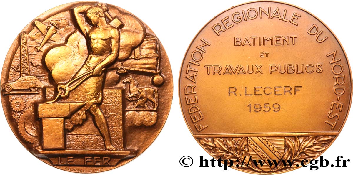 COMPANIES, INDUSTRIES AND MISCELLANEOUS TRADES Médaille, Le Fer AU