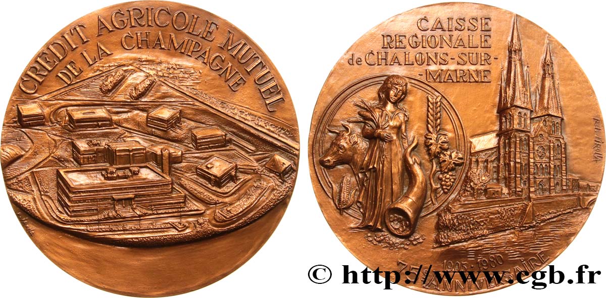 BANKS - CRÉDIT INSTITUTIONS Médaille, Crédit Agricole Mutuel AU