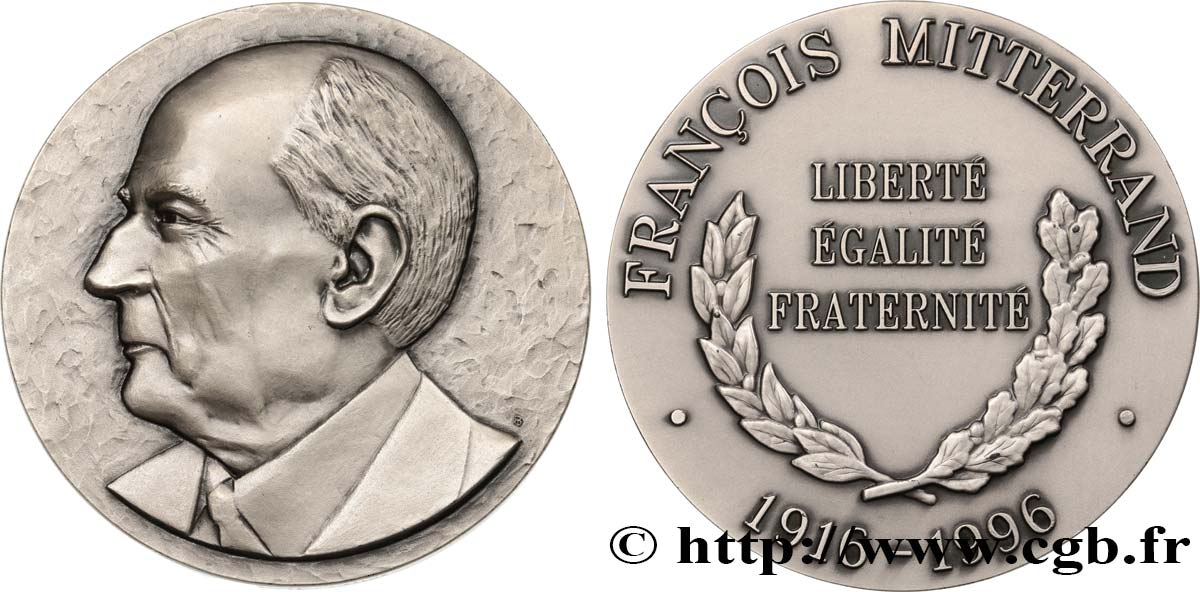 CINQUIÈME RÉPUBLIQUE Médaille, François Mitterrand SUP