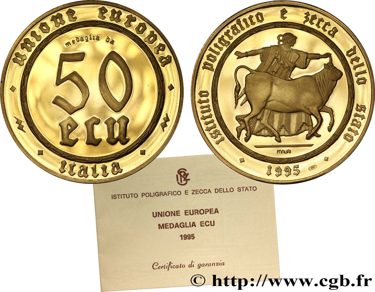 ITALIEN Médaille, 50 écu Polierte Platte