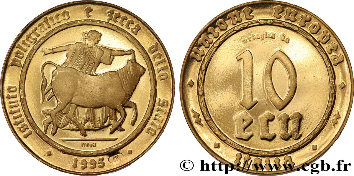 ITALIEN Médaille, 10 écu Polierte Platte