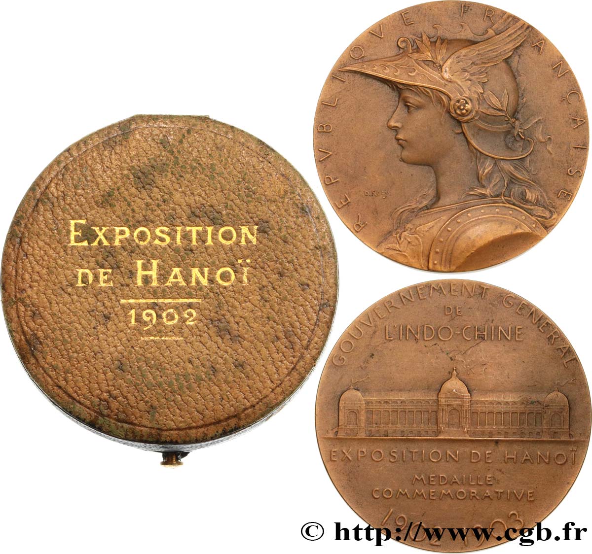 TROISIÈME RÉPUBLIQUE - INDOCHINE FRANÇAISE Médaille de l’Exposition de Hanoi TTB+