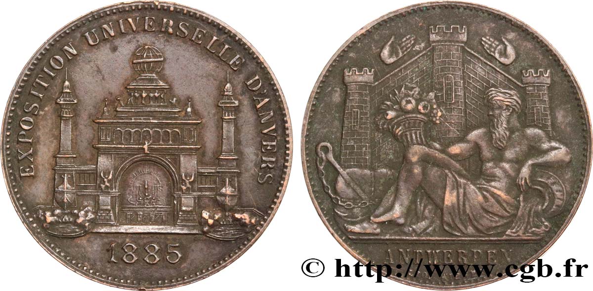 BELGIQUE - ROYAUME DE BELGIQUE - LÉOPOLD II Médaille de l’Exposition Universelle d’Anvers SS