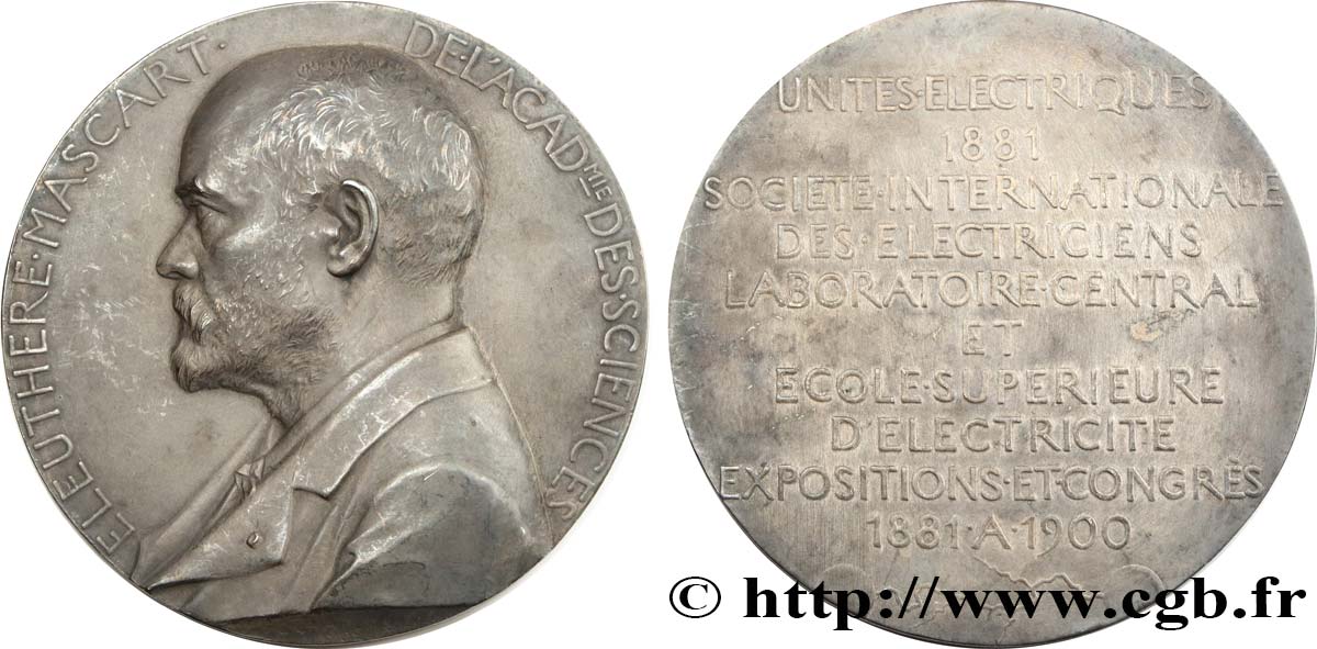 III REPUBLIC Médaille, Eleuthère Mascart AU