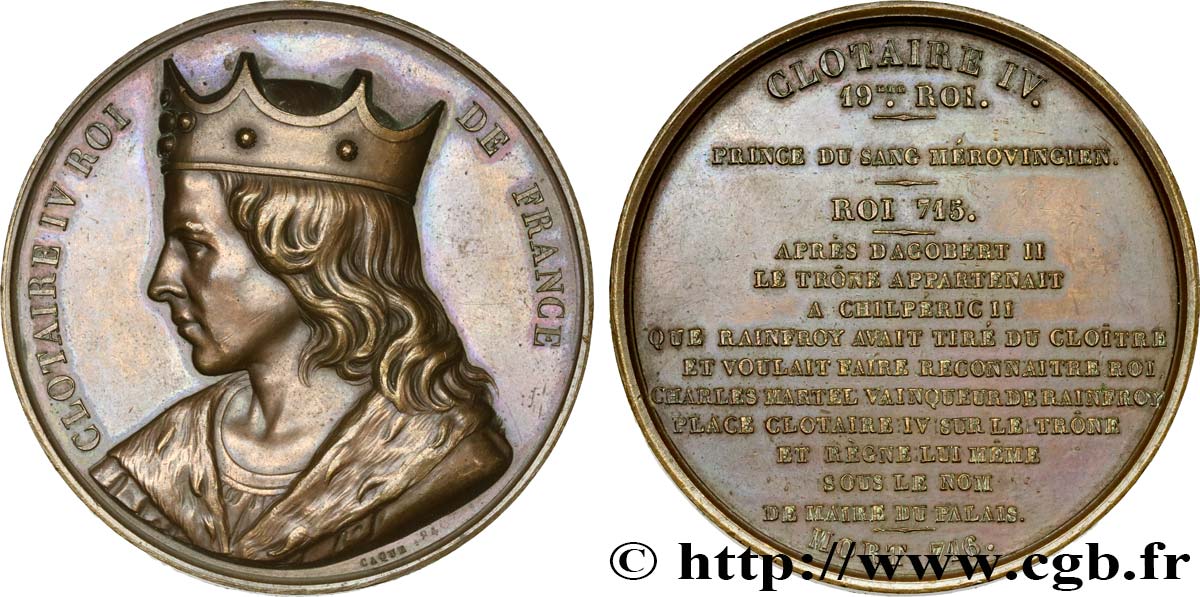 LUIGI FILIPPO I Médaille de Clotaire IV q.SPL