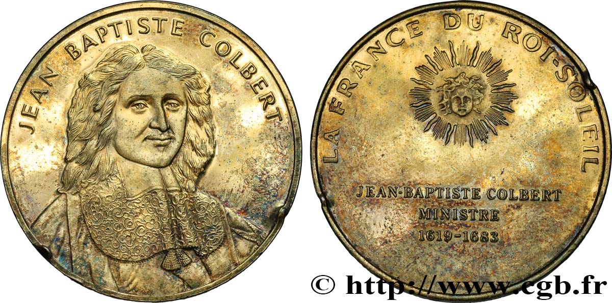 LA FRANCE DU ROI-SOLEIL Médaille, Jean-Baptiste Colbert XF