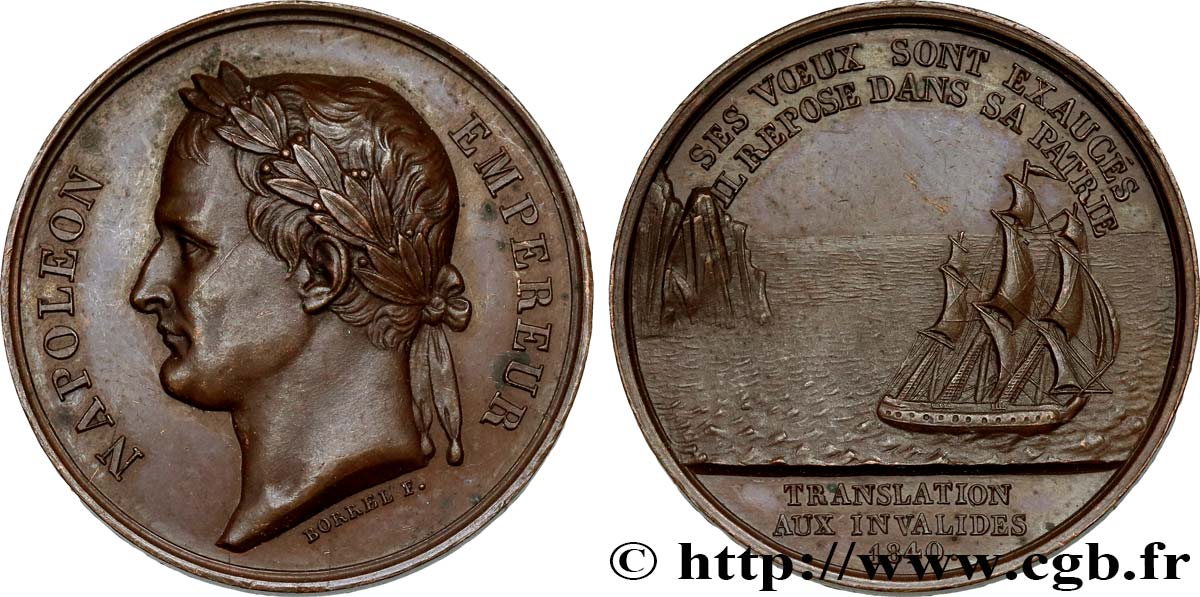 GESCHICHTE FRANKREICHS Médaille, Retour des cendres de Napoléon Ier VZ