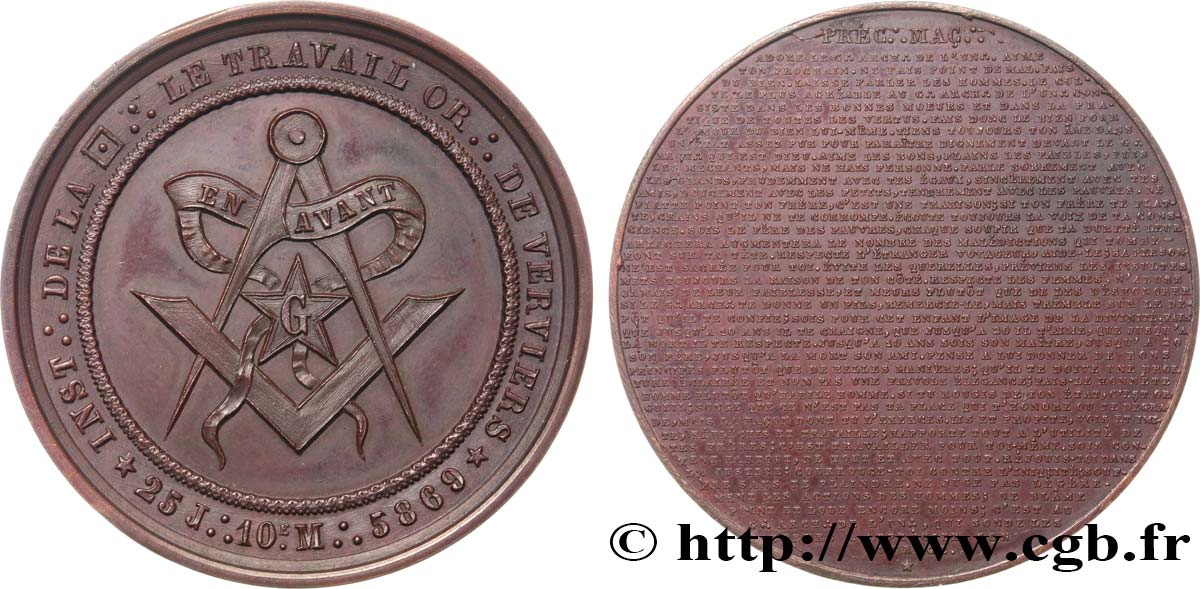 FREEMASONRY Médaille de l’Installation AU
