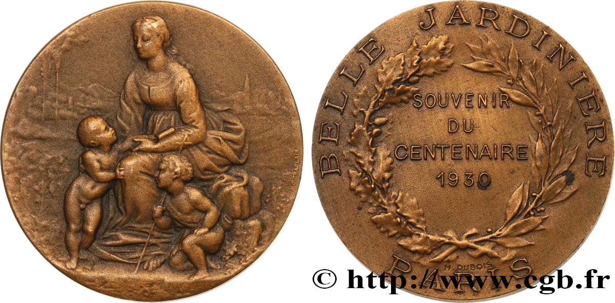 SOCIÉTÉS COMMERCIALES Médaille, Centenaire de la belle jardinière AU