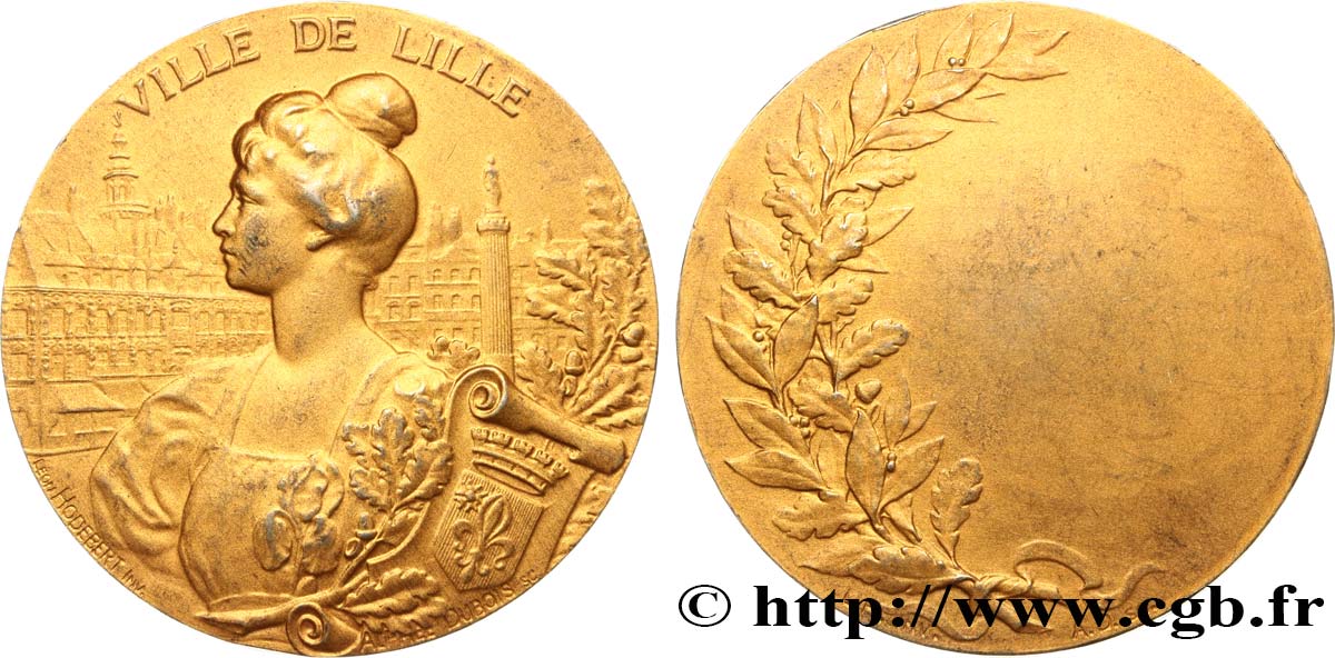III REPUBLIC Médaille, ville de Lille AU
