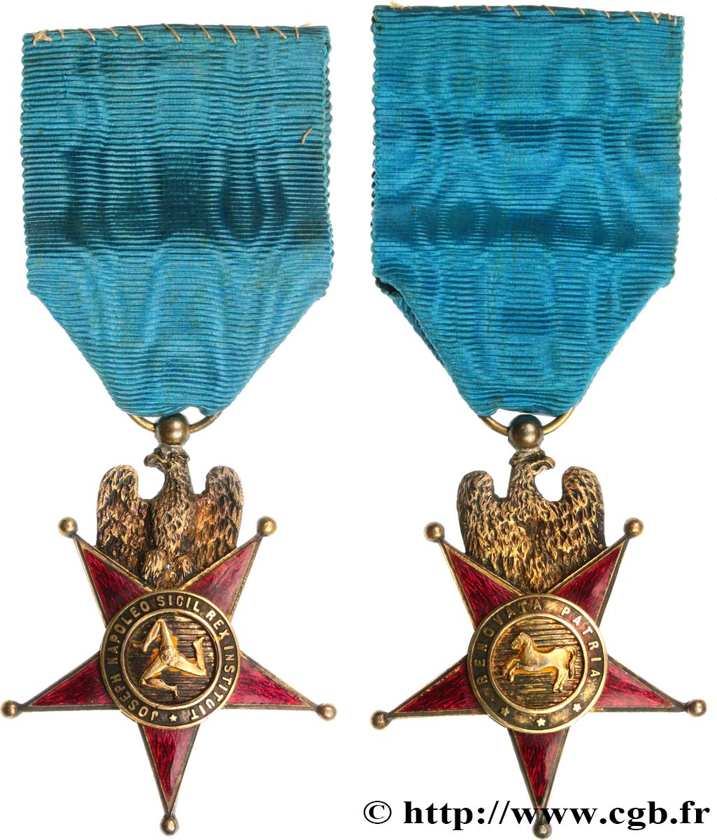 ITALIE - ROYAUME DES DEUX-SICILES Médaille, Ordre des deux Siciles TTB