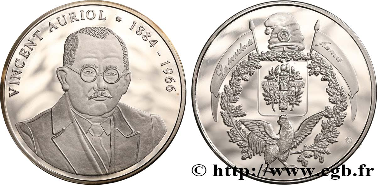 TROISIÈME RÉPUBLIQUE Médaille, Vincent Auriol SPL
