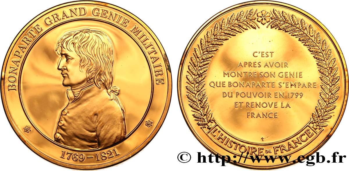 HISTOIRE DE FRANCE Médaille, Napoléon Bonaparte SPL