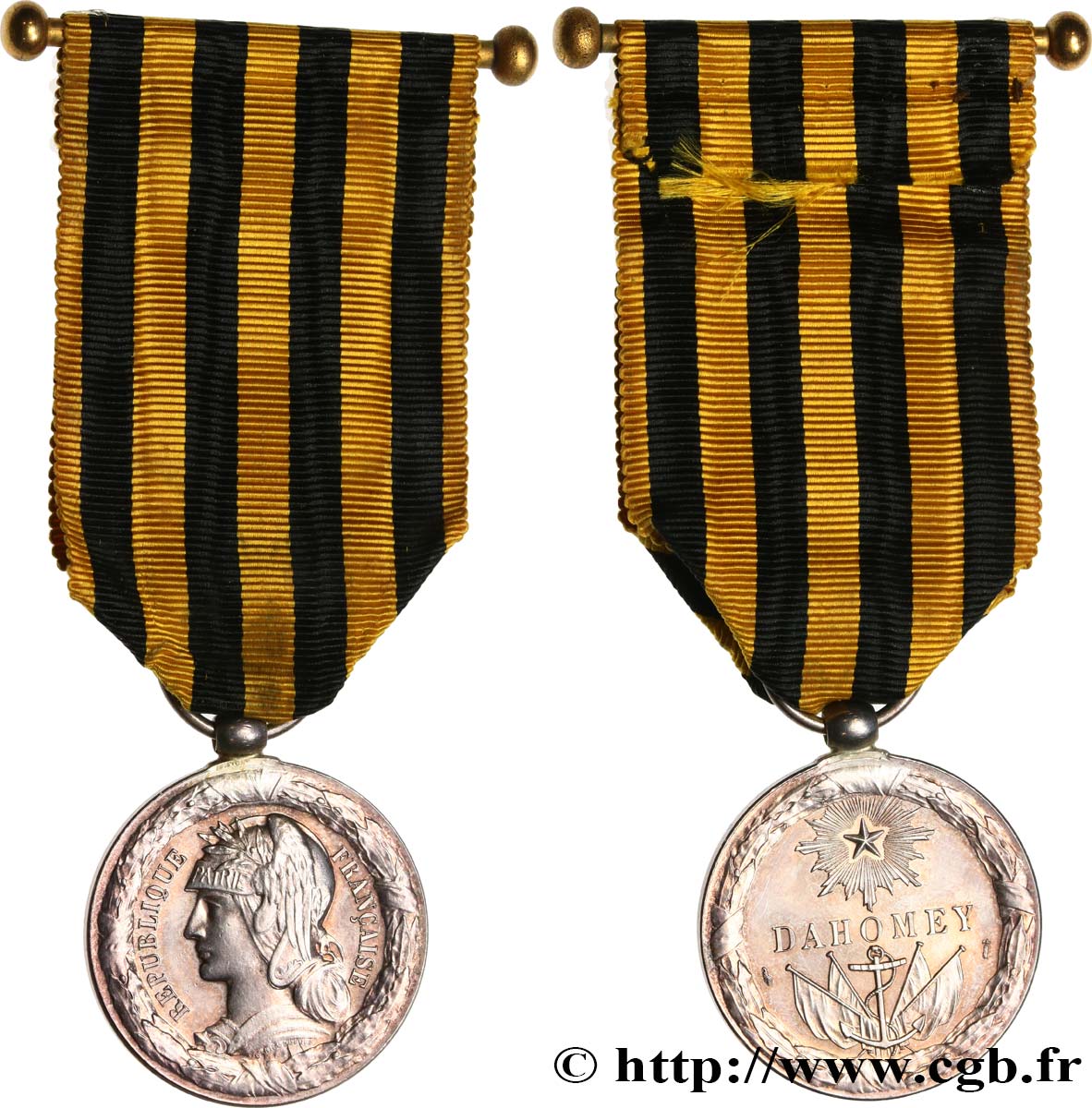TERZA REPUBBLICA FRANCESE Médaille commémorative, expédition du Dahomey SPL