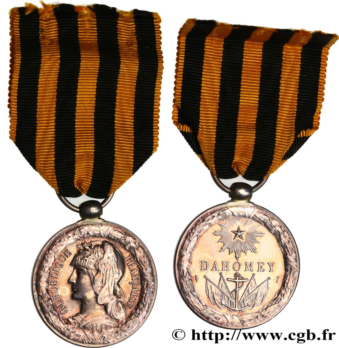 TERZA REPUBBLICA FRANCESE Médaille commémorative, expédition du Dahomey q.SPL