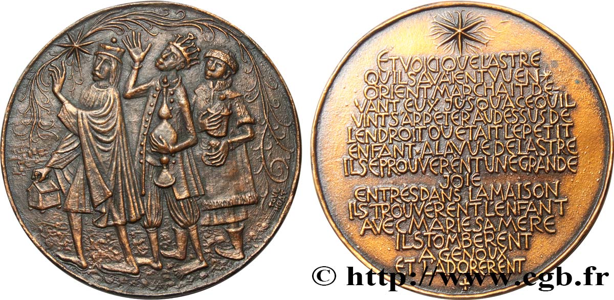 RELIGIOUS MEDALS Médaille, Les rois mages, Exemplaire Éditeur AU