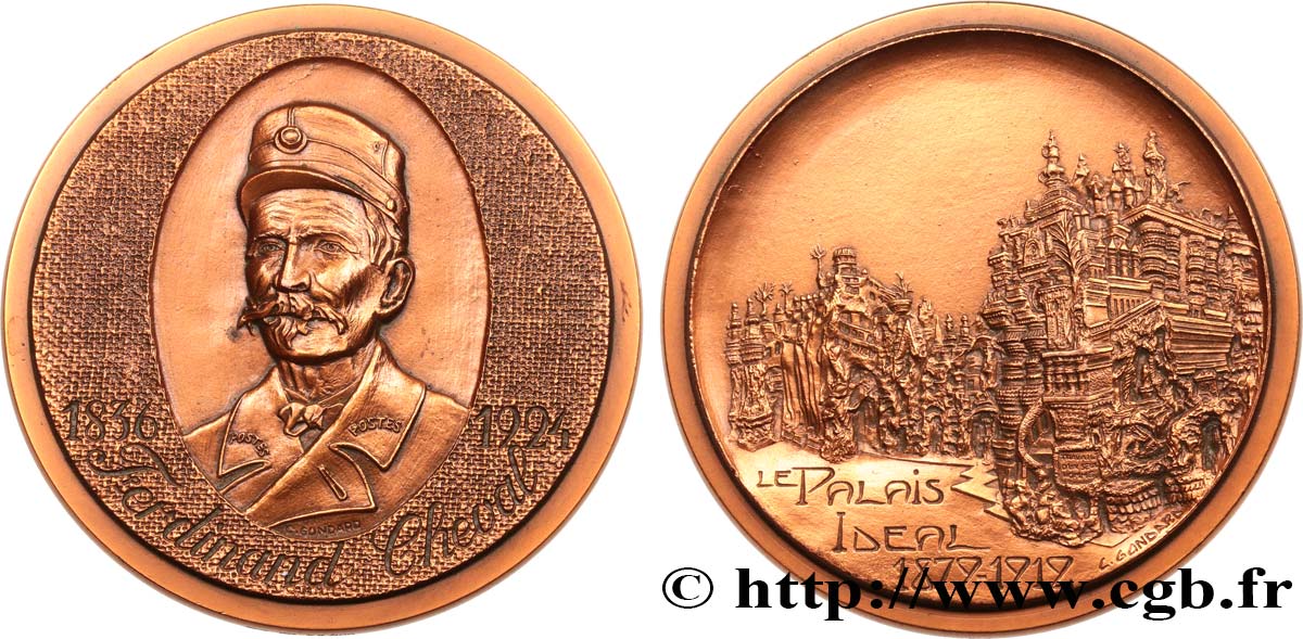 QUINTA REPUBLICA FRANCESA Médaille, Ferdinand Cheval EBC