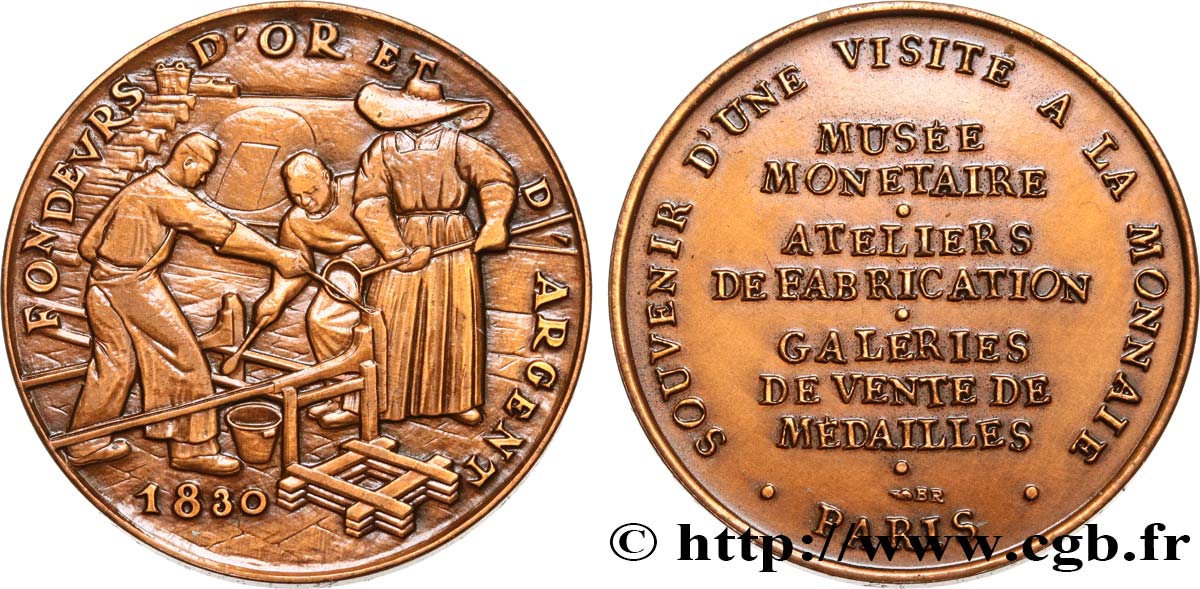 FUNFTE FRANZOSISCHE REPUBLIK Médaille de souvenir du Musée de la Monnaie VZ