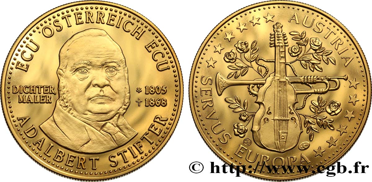 AUSTRIA - REPUBLIC Médaille, Adalbert Stifter MS
