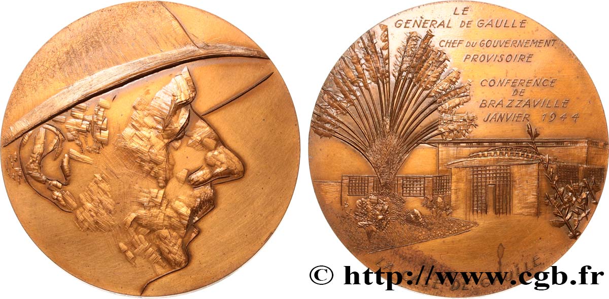 DE GAULLE (Charles) Médaille commémorative, la case de Gaulle EBC