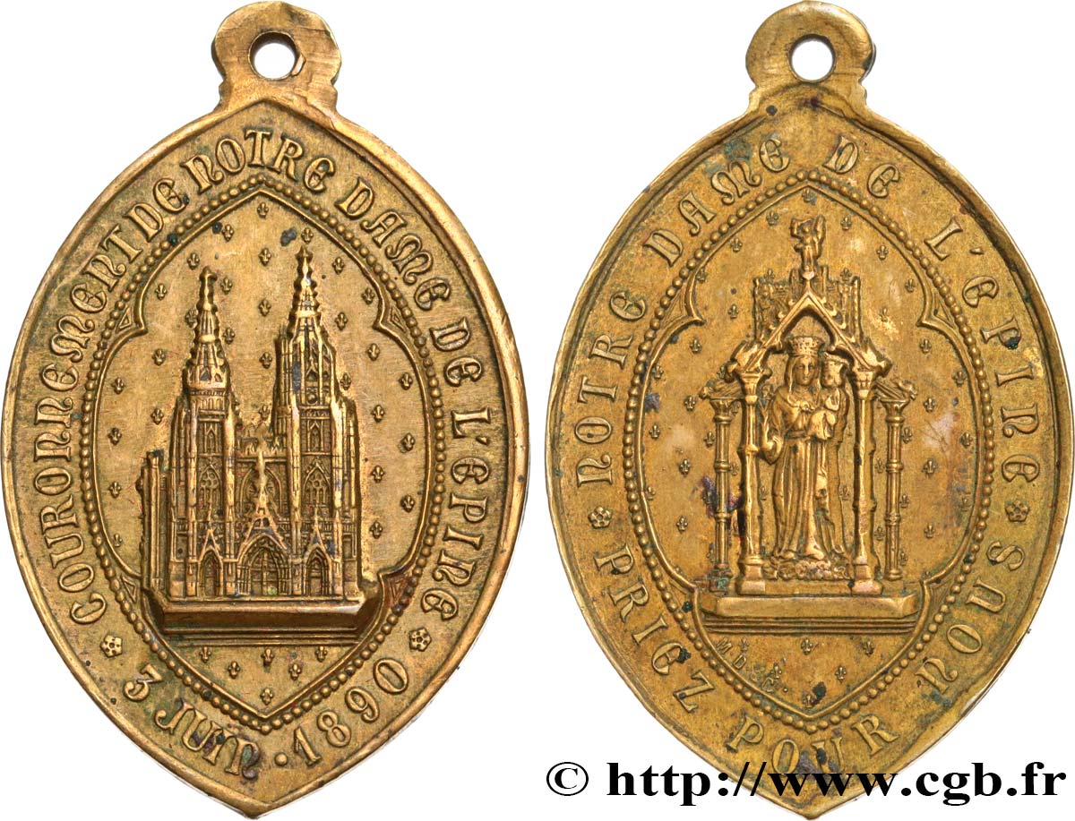 MÉDAILLES RELIGIEUSES Médaille, Basilique Notre Dame de l’Épine SS