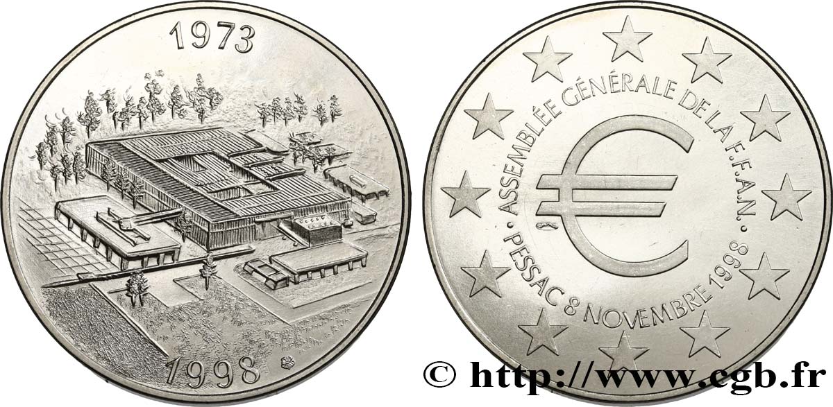 QUINTA REPUBLICA FRANCESA Médaille des 25 ans de la FFAN - établissement monétaire de Pessac SC