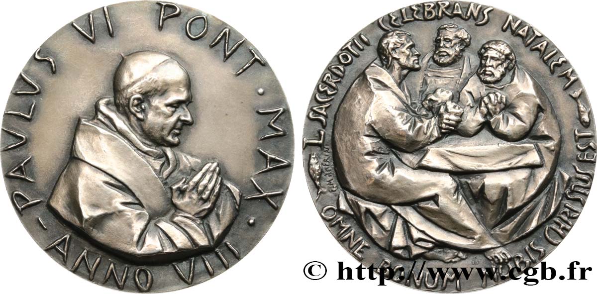 VATICAN AND PAPAL STATES Médaille annuelle, Paul VI AU