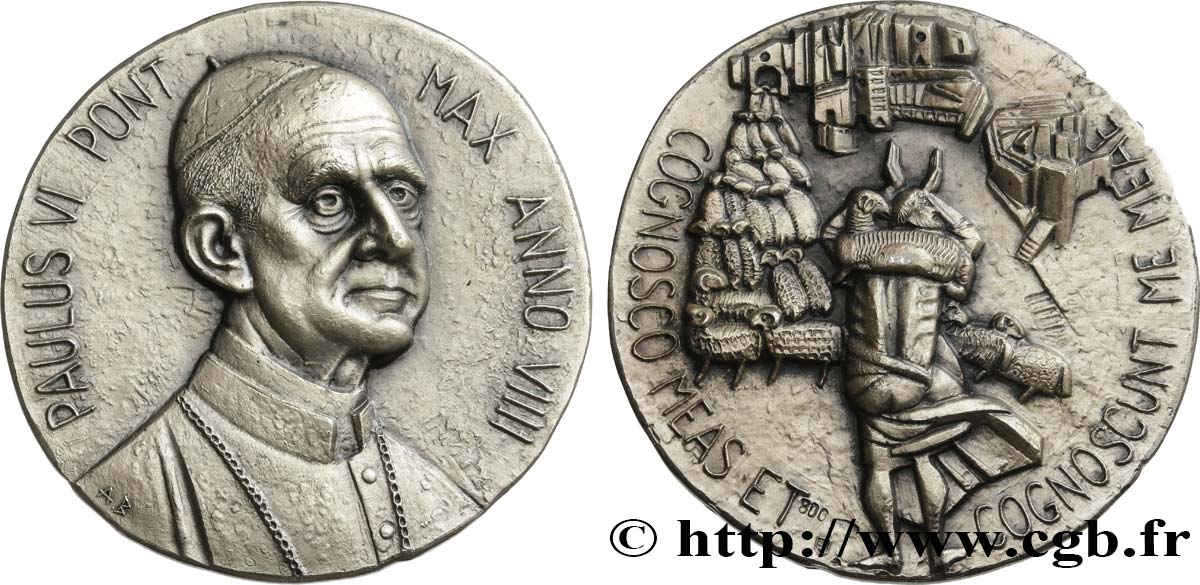 VATICAN ET ÉTATS PONTIFICAUX Médaille annuelle, Paul VI SUP