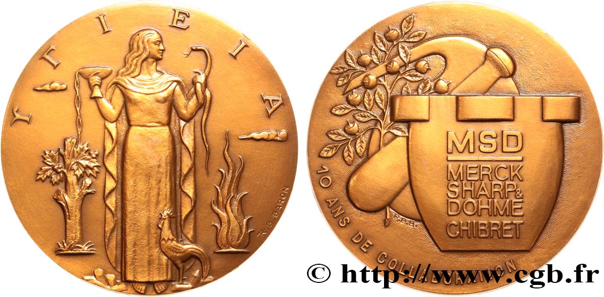 CORPORATIONS Médaille, MSD, 10 ans de collaboration AU