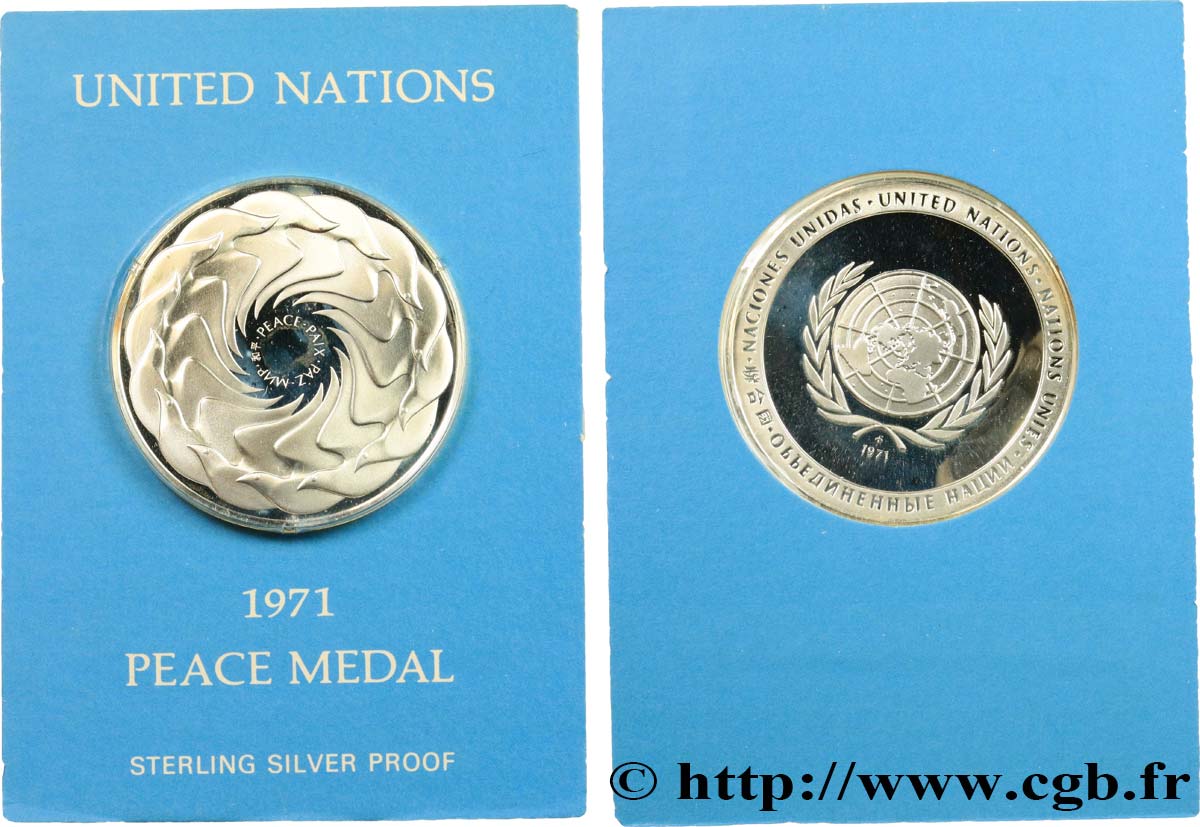 ÉTATS-UNIS D AMÉRIQUE Médaille pour la Paix, Nations Unis FDC