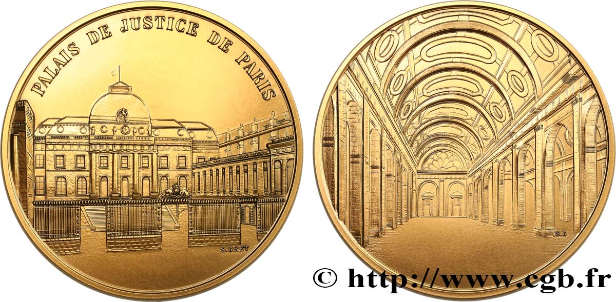 QUINTA REPUBLICA FRANCESA Médaille, Palais de Justice de Paris EBC