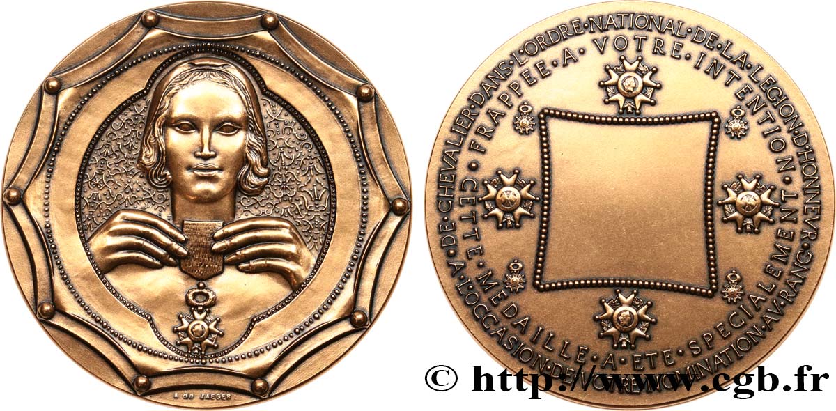 CINQUIÈME RÉPUBLIQUE Médaille, Légion d’honneur SUP