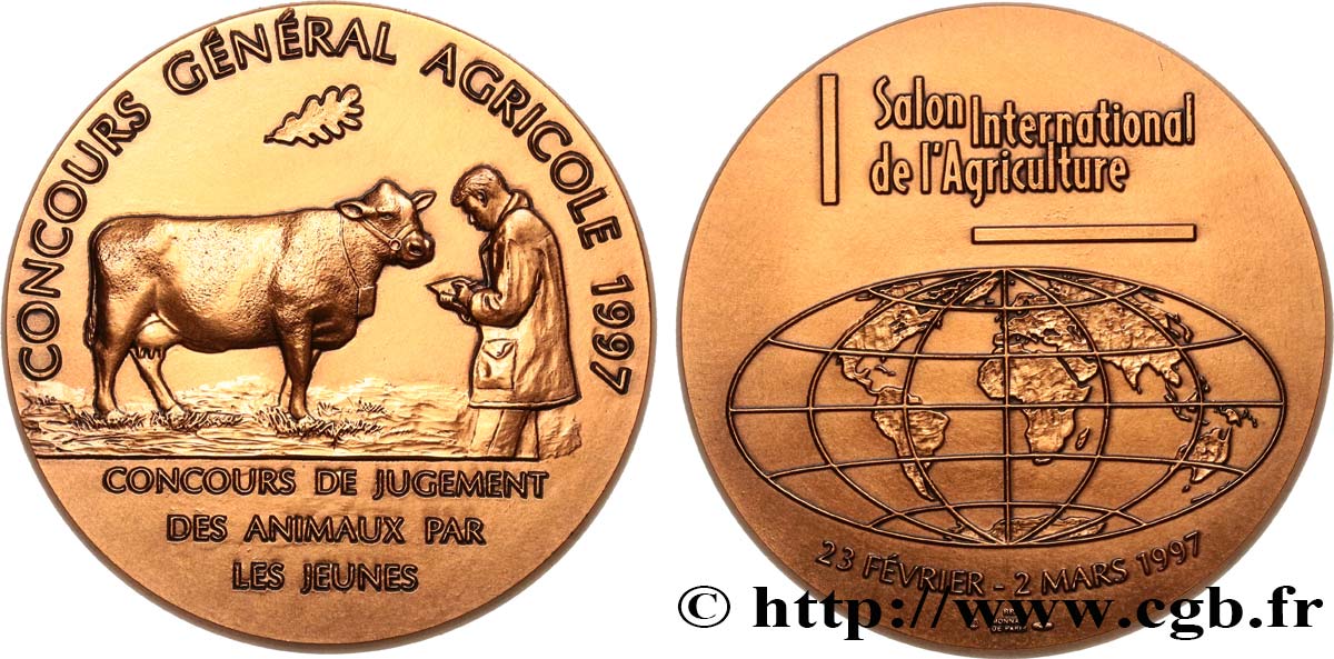 QUINTA REPUBBLICA FRANCESE Médaille de concours agricole SPL