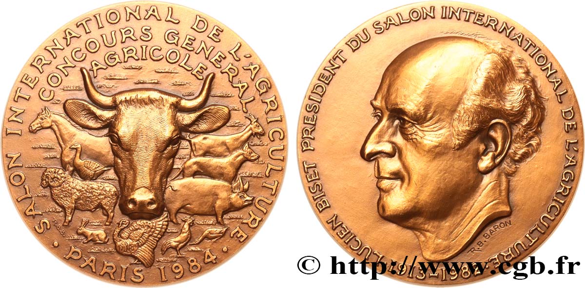 QUINTA REPUBBLICA FRANCESE Médaille de concours agricole SPL